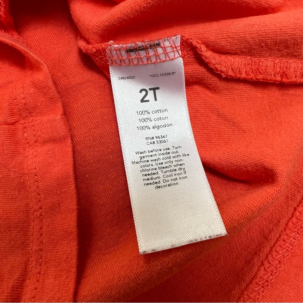 OSHKOSH LONG SLEEVE HALLOWEEN SHIRT ORANGE 2T - Picture 4 of 6